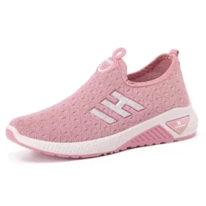 Mukeshhousehold Women Fashion Fly Woven Breathable Casual Sneakers