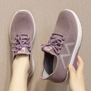 Mukeshhousehold Women Fashion Breathable Fly Knit Sneakers