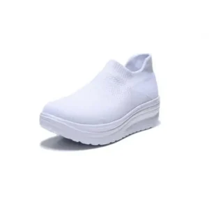 Mukeshhousehold Women Fashion Thick Sole Lightweight Women'S Shoes Flying Woven Sneakers