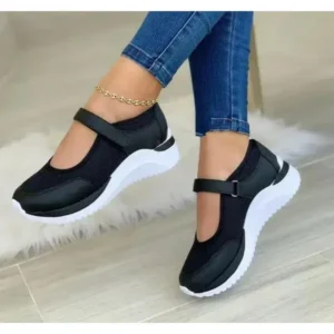 Mukeshhousehold Casual Velcro Platform Plus Size Mesh Sneakers