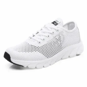 Mukeshhousehold Women Fashion Sports Lace Up Hollow Design Mesh Breathable Sneakers