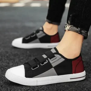 Mukeshhousehold Men Fashion Color Matching Low Top Flat Canvas Shoes