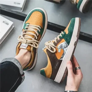 Mukeshhousehold Men Fashion Breathable Color Matching Casual Sneakers