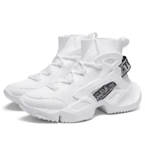 Mukeshhousehold Men'S Fashion Platform White High Top Sneakers