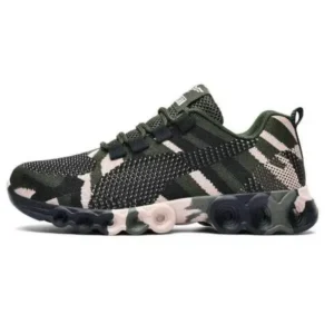 Mukeshhousehold Couple Casual Camouflage Pattern Lace Up Design Breathable Sneakers