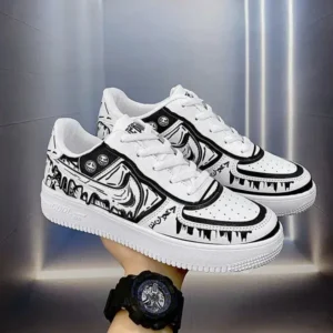 Mukeshhousehold Men Fashion Graffiti Breathable Sneakers