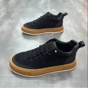 Mukeshhousehold Men Fashion Suede Thick Sole Non-Slip Breathable Sneakers