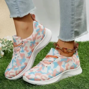 Mukeshhousehold Summer Women Fashion Breathable Casual Colorful Printed Sneakers