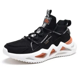 Mukeshhousehold Men Spring Autumn Fashion Casual Colorblock Mesh Cloth Breathable Rubber Platform Shoes Sneakers