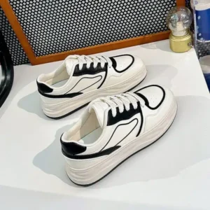 Mukeshhousehold Women Fashion Platform Lace-Up Sneakers