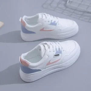 Mukeshhousehold Women Fashion Round Toe Thin Strap Platform Sneakers