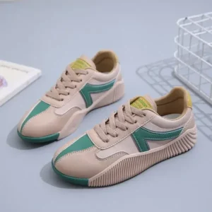 Mukeshhousehold Women Fashion Color Block Breathable Sneakers