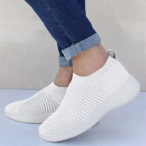 Mukeshhousehold Women Fashion Fly Woven Breathable Sneakers