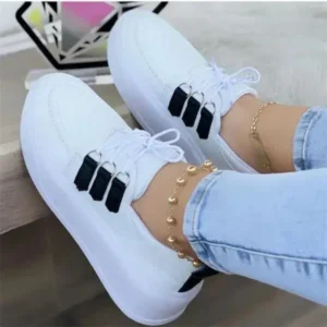 Mukeshhousehold Women Fashion Lace-Up Sneakers