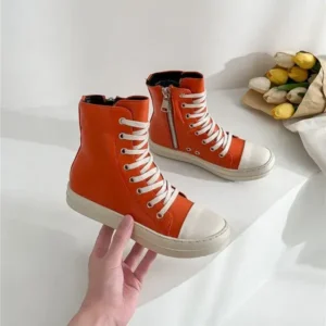 Mukeshhousehold Orange Up Platform High Top Casual Shoes