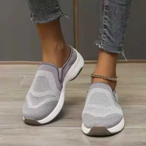 Mukeshhousehold Women Fashion Fly Knit Casual Colorblock Flat Sneakers