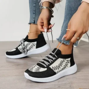 Mukeshhousehold Women Fashion Color Block Mesh Platform Sneakers