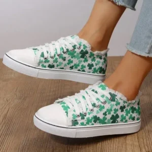 Mukeshhousehold Women Fashion Multicolor Print Lace Up Sneakers