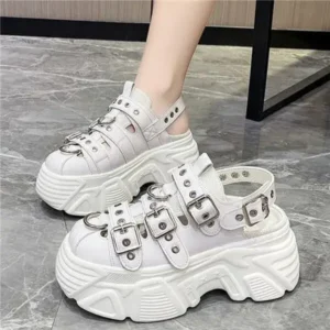 Mukeshhousehold Women Fashion Platform Solid Color Sneakers