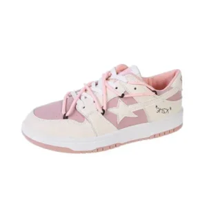 Mukeshhousehold Women Fashion Low Top Flat Retro Sneakers