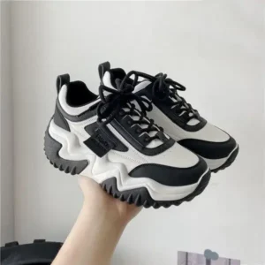 Mukeshhousehold Women Fashion Solid Color Platform Casual Sneakers